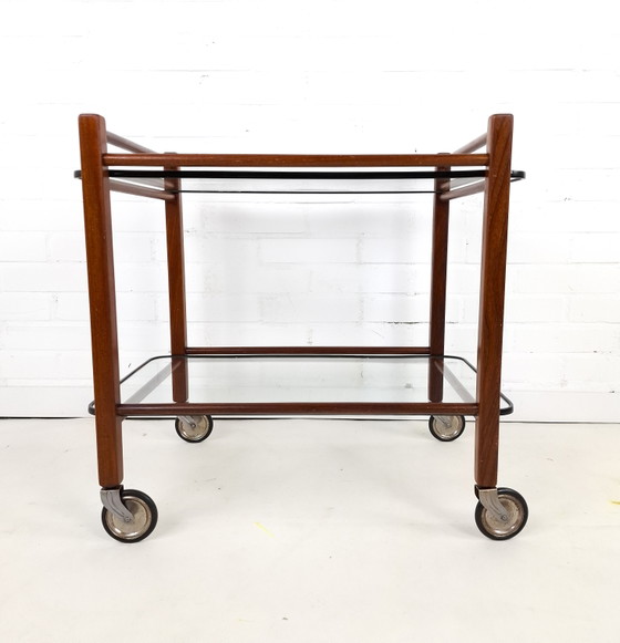 Image 1 of Carrello da tè vintage Coja in teak e vetro, anni '50/'60