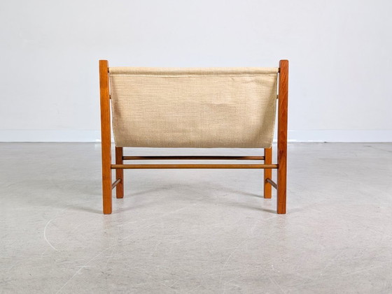 Image 1 of Portariviste/portagiornali vintage in teak e lino, anni '60