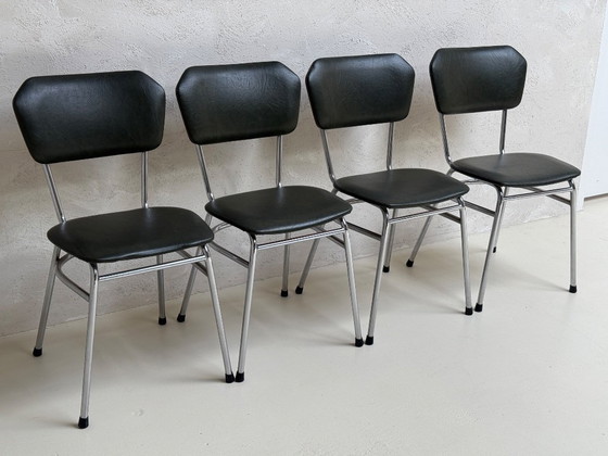 Image 1 of 4 x Vintage tubular frame chairs | 1970s | Original condition