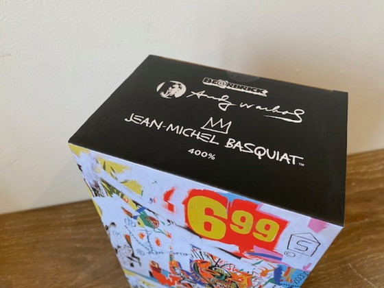 Image 1 of Bearbrick Andy Warhol x Jean-Michel Basquiat #4 400% MEDICOM Toys