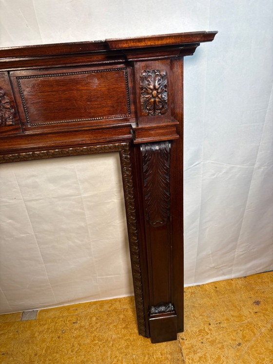 Cornice per camino antica in mogano intagliato in stile Luigi XVI - Fine XIX secolo – Oggetti decorativi (photo 5 of 12)
