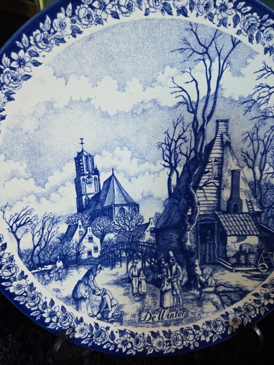 Delfts Blauw Winter Bord – Wanddecoratie, Ceramic (photo 4 of 5)