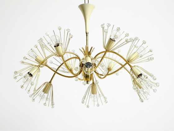 Image 1 of Rare, beautiful brass chandelier by Emil Stejnar for Rupert Nikoll | Mid Century Modern