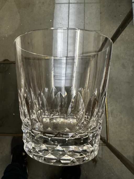 Vaso grande de whisky de cristal de Baccarat estampado 