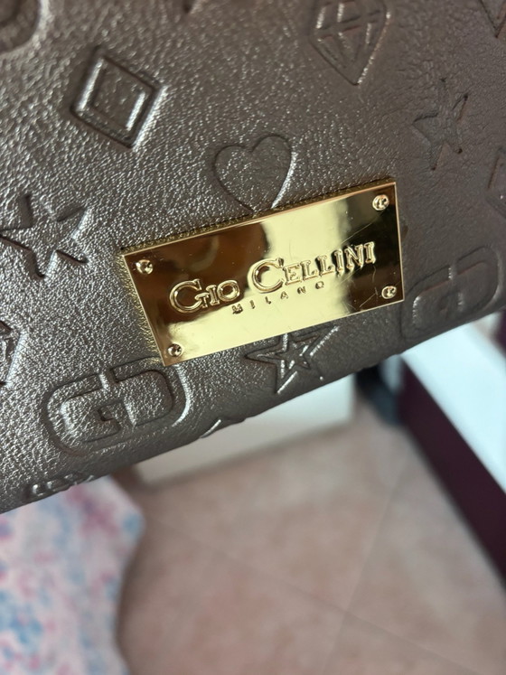 Borsa Shopping Gio Cellini Milano - Color Bronzo, Borse tote, Metallo, Skai, Marrone (foto 2 di 15)