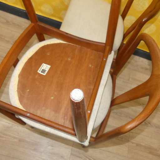 Set von 4 Teak Stühlen "Juliane" dining chairs Johannes Andersen, Uldum Møbelfabrik danish design denmark mid century retro 