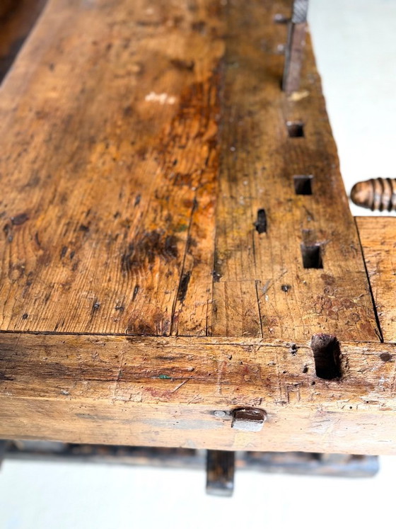 Établi de menuisier ancien en bois, années 1890 – Objets déco, Wood (photo 11 of 21)