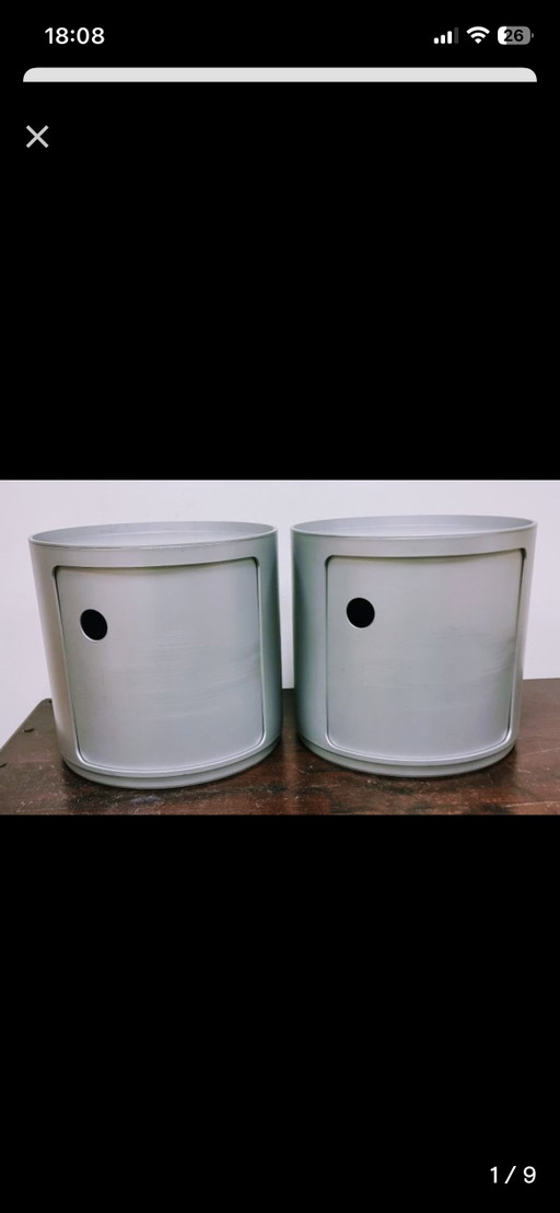 2x Armarios de almacenamiento Componibili de Anna Castelli para Kartell