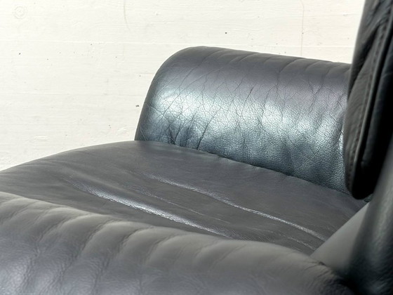 Image 1 of Zwarte leren fauteuil DS-2011 van De Sede, Zwitserland, jaren 80.