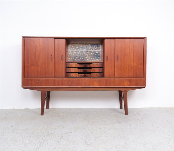 Image 1 of Danish design teak highboard, 1960s