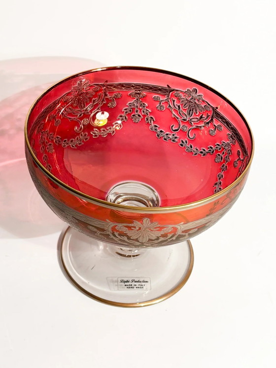 Coupe centrale en verre soufflé ornée de dorures, par Bigibi Productions, XXe siècle – Objets déco, Crystal (photo 10 of 10)