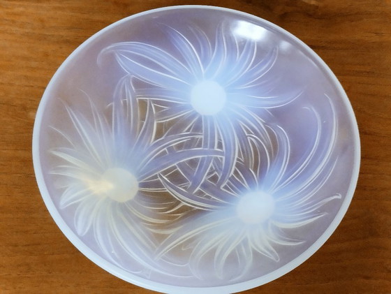 Image 1 of Ciotola con girasoli in ceramica opalescente Edmond Etling.