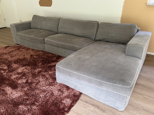 Canapé d'angle avec chaise longue - gris - Festone