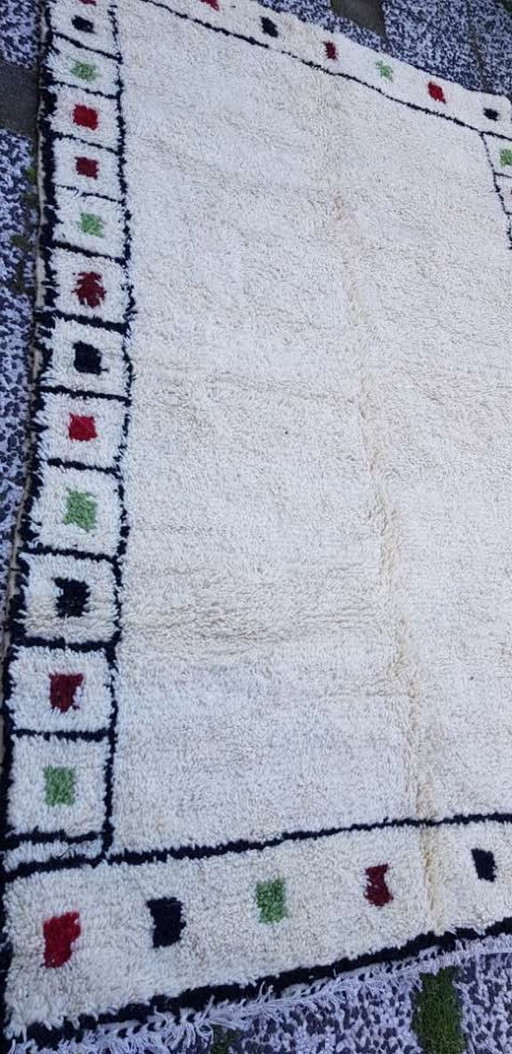 Hand-knotted Berber wool rug 240x152cm