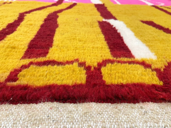 Image 1 of Alfombra de lana de estilo bohemio marroquí - 229 cm x 158 cm