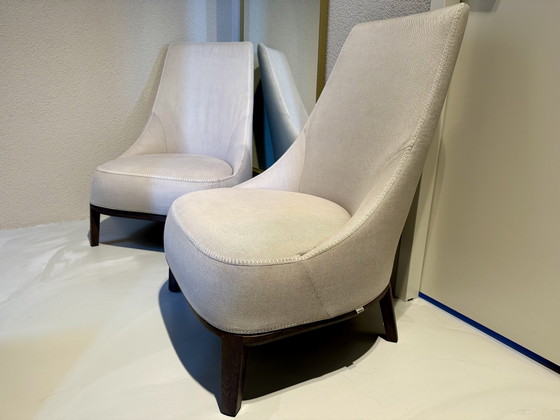 Ensemble Maxalto Febo en lilas très clair par Antonio Citterio – Fauteuils, Wood, Textile (photo 10 of 15)
