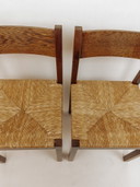 2 chaises de salle à manger vintage en bois de wengé