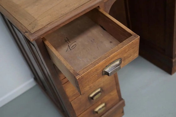 Image 1 of Bancone/scrivania o isola da cucina in rovere francese, anni '50