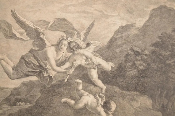 Grabado del siglo XVIII tardío según Charles De La Fosse, de Louis-Simon Lempereur, El Rapto de Proserpina (photo 4 of 11)