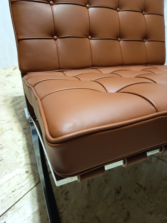 Image 1 of Sillones KNOLL Studio Barcelona (NUEVA Serie 2026) en piel natural (color coñac)