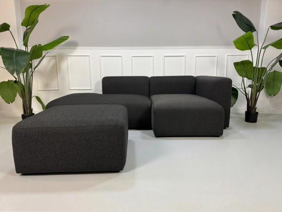 Image 1 of HAY Mags Sofa Grau Stoff Ecksofa Couch Modular + Hocker