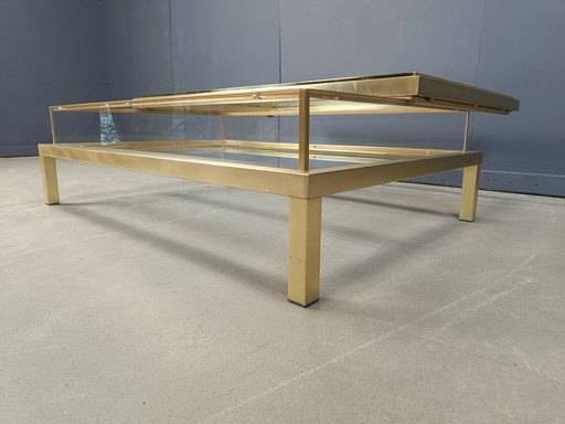 Vintage Sliding Top Coffee Table by Belgochrom, 1970s