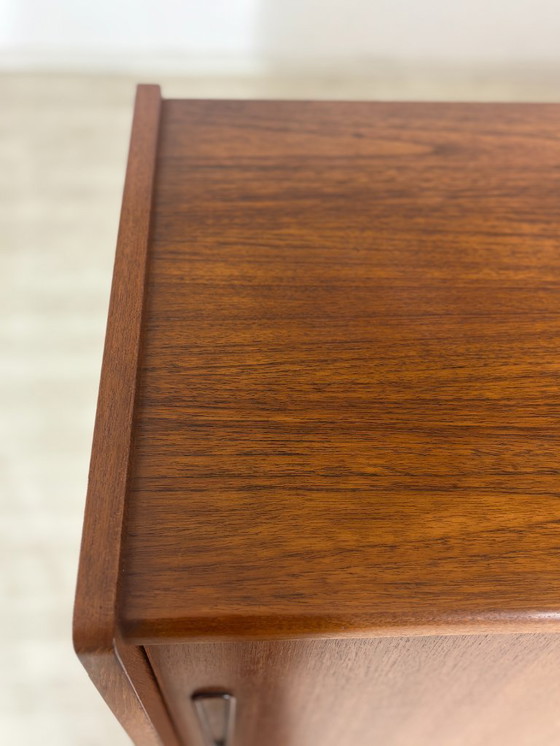 Image 1 of Buffet haut style années 50 / Meuble bar en teck / Meuble de salon / Buffet vintage