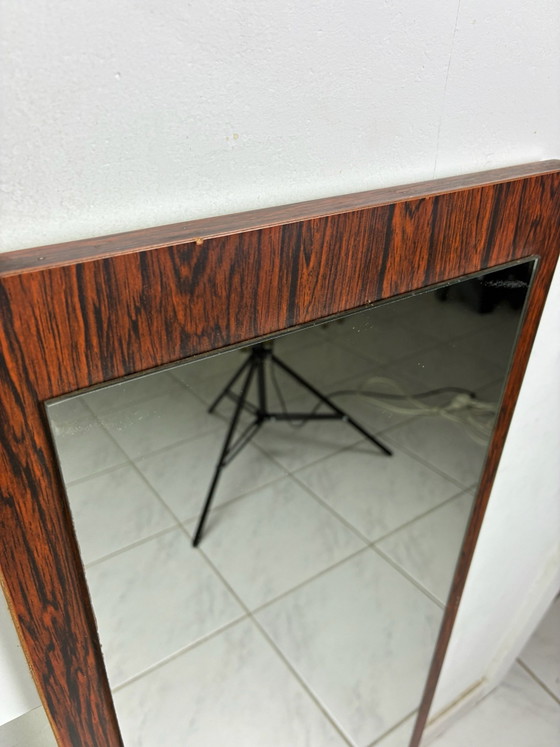 Appendiabiti vintage con specchio, effetto palissandro, Vetro, Plastica, Arancione (foto 13 di 15)
