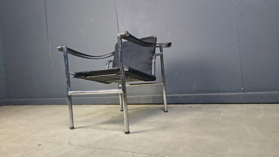 Image 1 of LC-1 Chair in black Ponyskin by Le Corbusier for Cassina 1970s