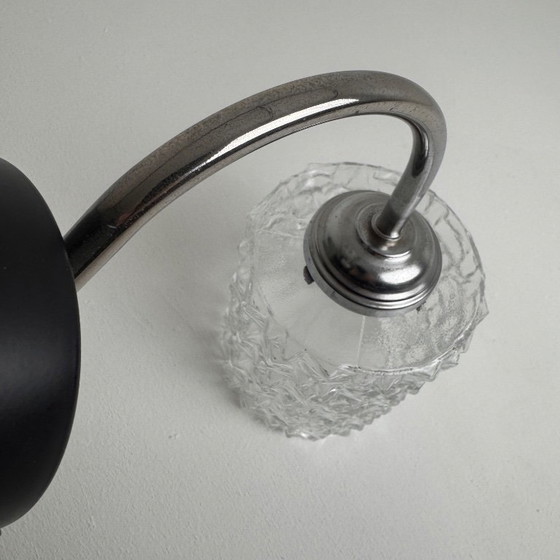 Antieke vintage glazen wandlamp met een "diamantvormig" ontwerp. – Wandlampen, Metal (photo 4 of 8)