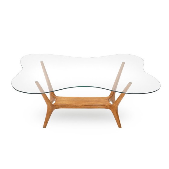 Image 1 of Italian Coffee Table in Wood and Glass, 1950s