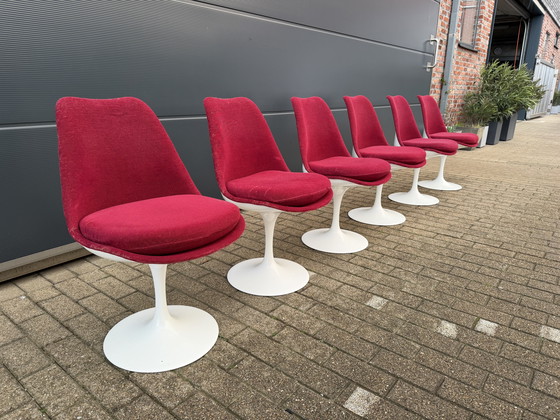 Image 1 of 6x original vintage Knoll Tulip dining chairs by Eero Saarinen