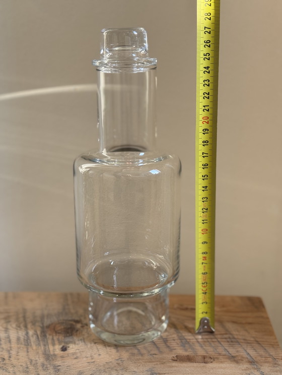 Image 1 of 2x carafe vintage Leerdam Willem Heesen série Aruba design en verre années 1970