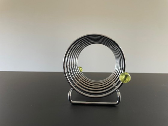 Image 1 of Porta toast cromato postmoderno vintage con dettagli al neon