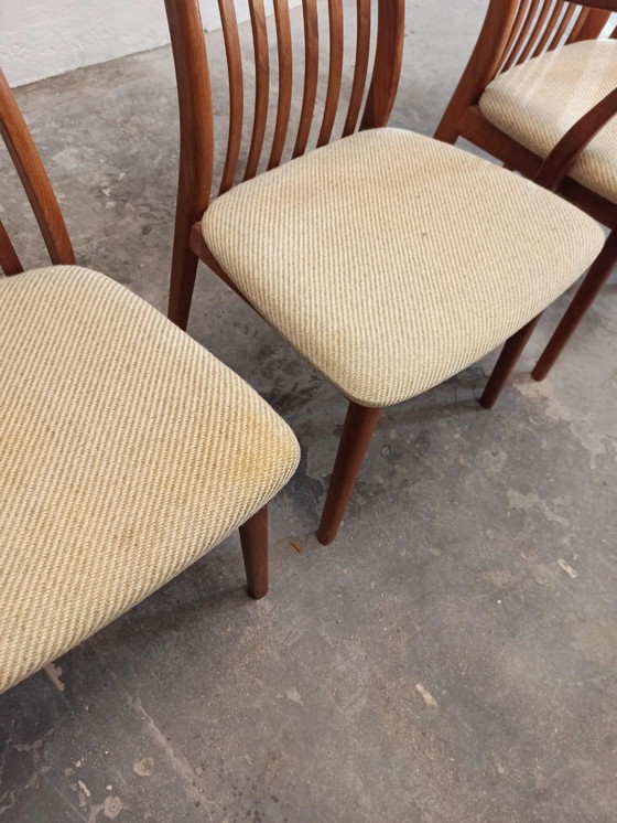 Image 1 of 6 sedie da pranzo danesi di metà secolo di Schou Andersen