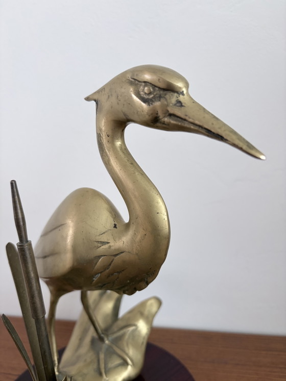 Messing reiger beeld – Decoratieve objecten, Brass (photo 5 of 11)