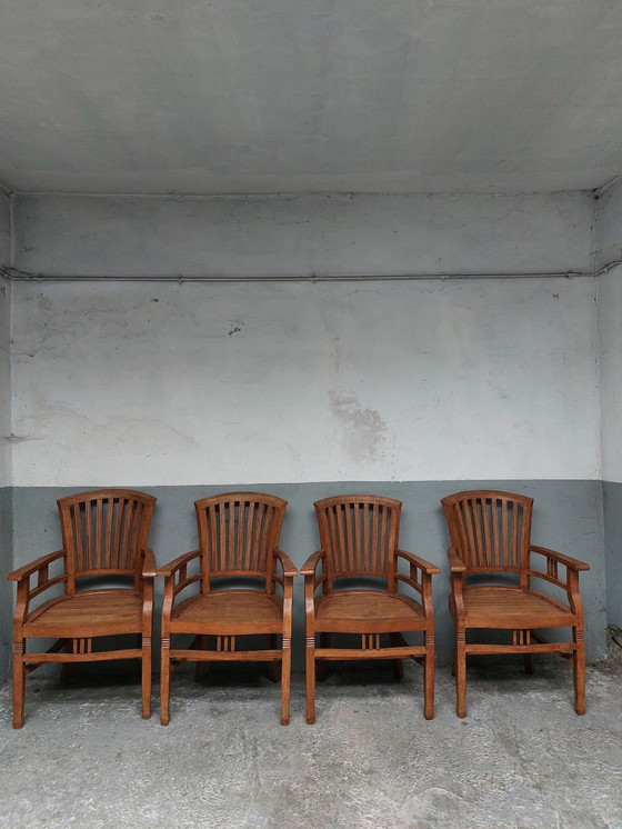 Image 1 of 4 Teakhouten Tuinstoelen