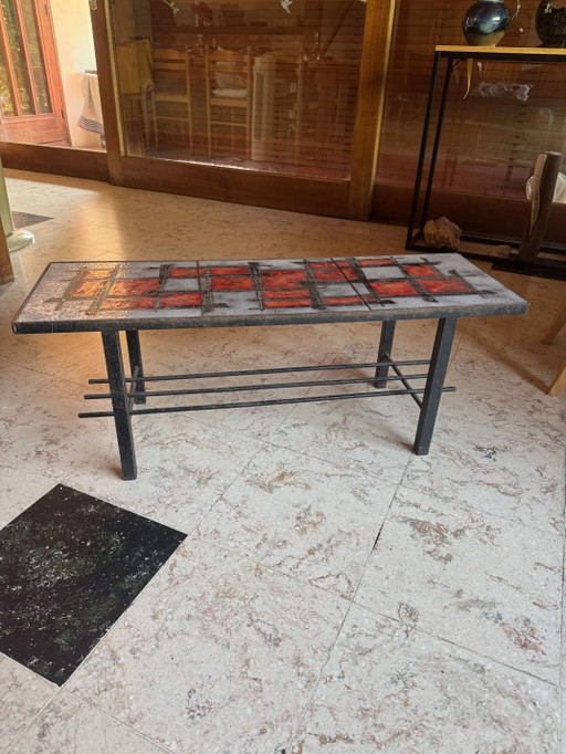 Jean & Robert Cloutier – Salontafel van geëmailleerd lavasteen – Circa 1960