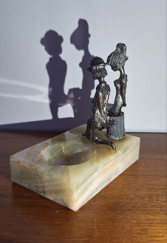 vide-poche / asbak 'Les Amoureux' – Decoratieve objecten, Metaal, Steen (photo 6 of 8)