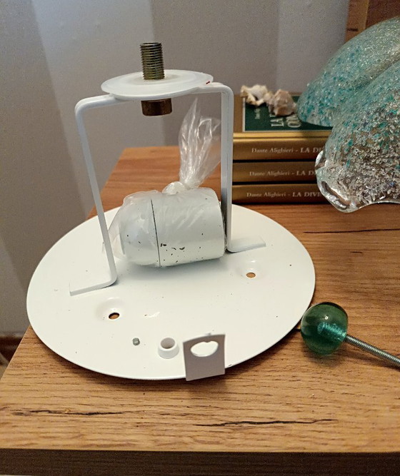 Image 1 of Murano Sylcom Floral Graniglia Groene Plafond-/Wandlamp Handgemaakt - Nieuw