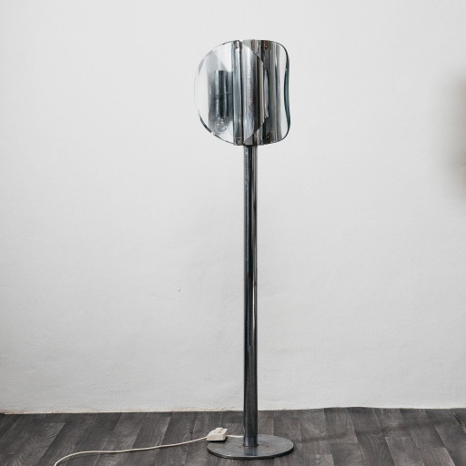 Lampadaire de style Fontana Arte, design vintage des années 1970, antiquités modernes