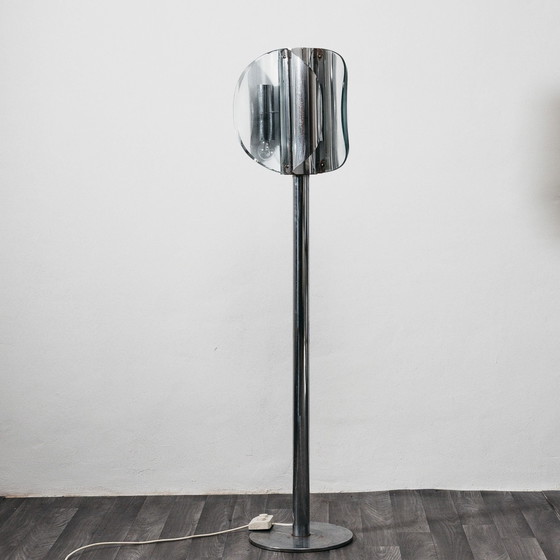 Image 1 of Lampadaire de style Fontana Arte, design vintage des années 1970, antiquités modernes