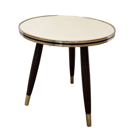 Image 1 of Vintage French Formica plant table from the 1960s