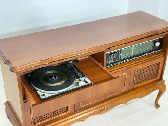 Image 1 of Chippendale Vintage Music Cabinet / Chest of Drawers / Mid-Century Sideboard / 1960s