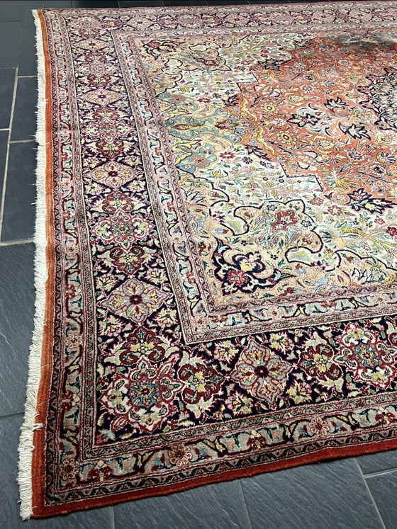 Image 1 of Tappeto persiano antico XXL 4x3m annodato a mano autentico tappeto orientale SAROUGH