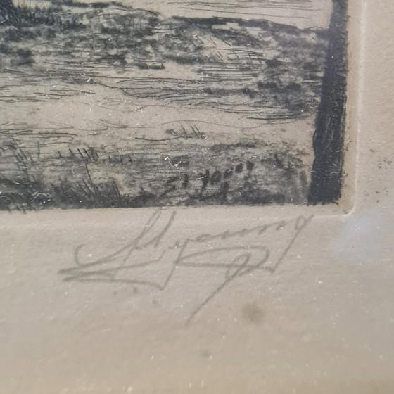 Image 1 of Tre incisioni incorniciate di S. Young, della prima metà del XX secolo. Una serie di tre splendide incisioni con immagini di cas