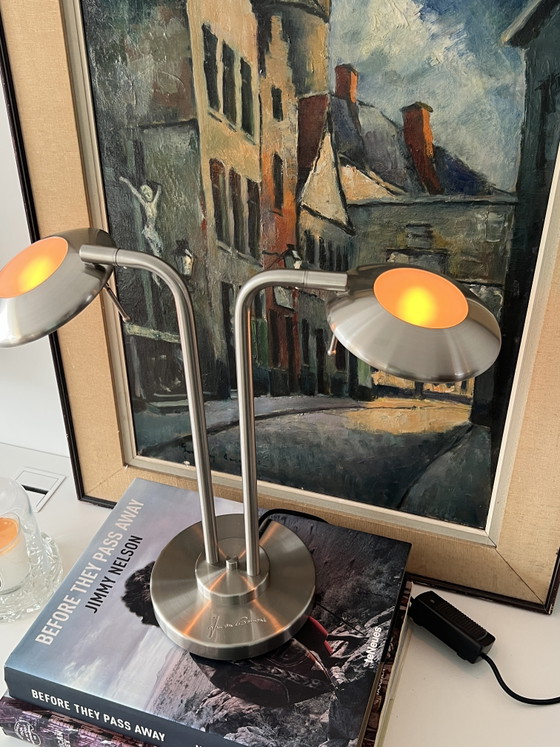 Vintage Jan Des Bouvrie Table Lamp for Boxford Holland – Model R2003 – rvs (photo 4 of 11)
