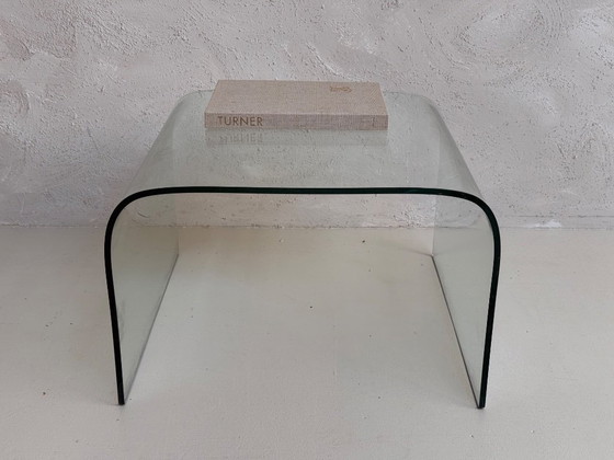 Image 1 of Mid-Century Glass Coffee Table 'Waterfall' | 1970s