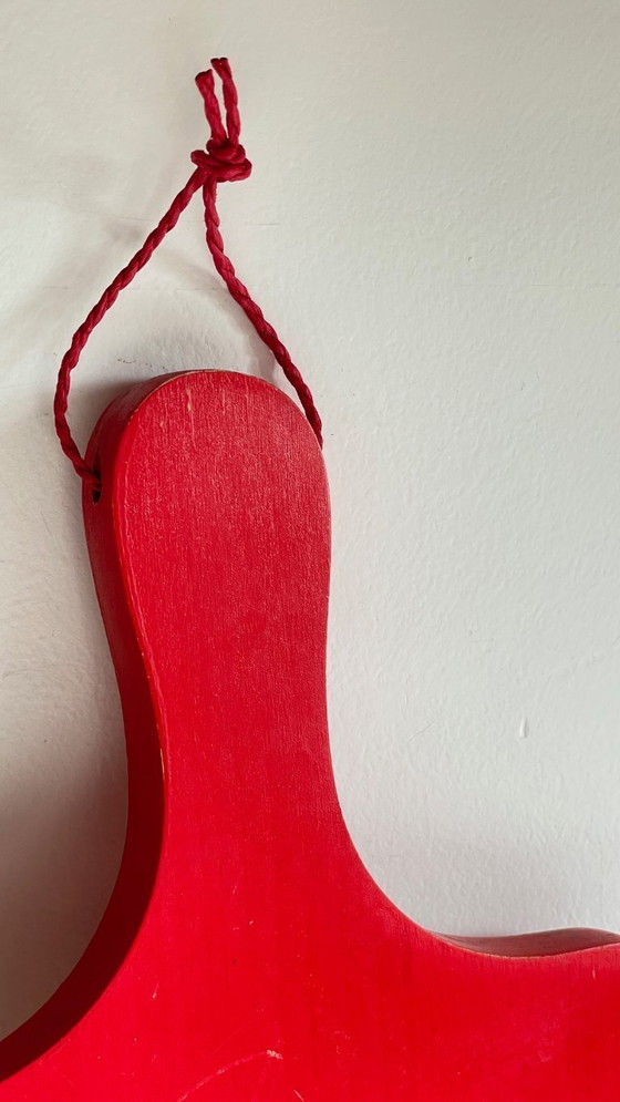 Image 1 of Vintage rode onderzetter