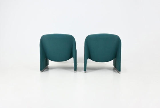Chaises Alky par Giancarlo Piretti pour Anonima Castelli, 1970s, Set de 2 – Fauteuils, Textile, Aluminium (photo 5 of 11)